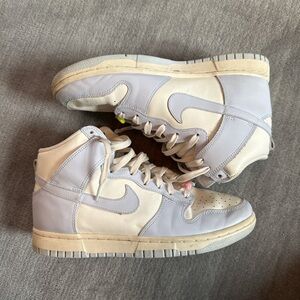Nike High-Top Sneakers in Periwinkle and Cream